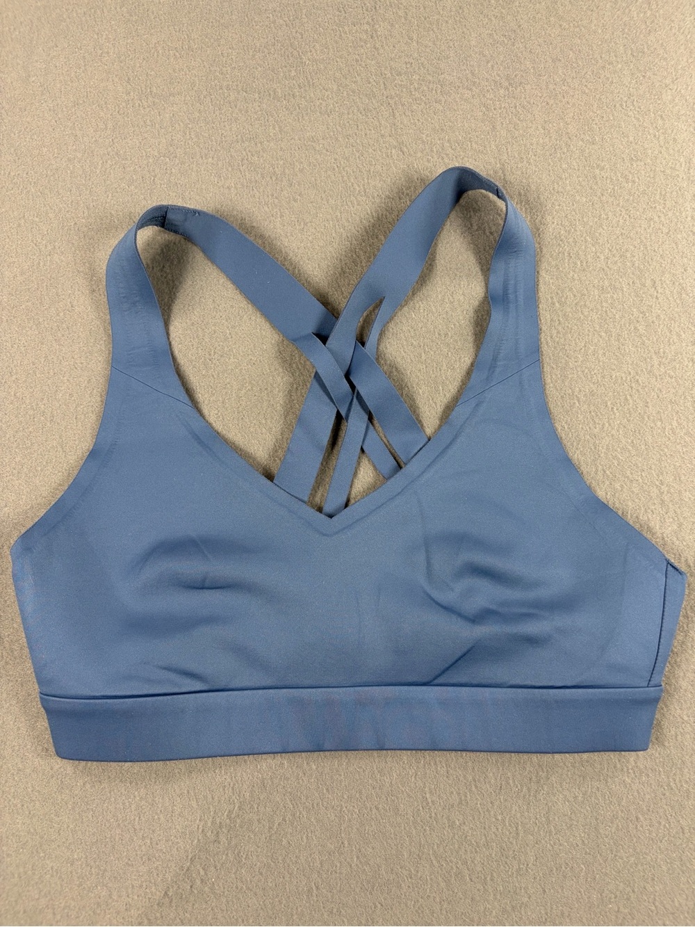 Sweaty Betty Strappy V-Neck Sports Bra - Dusty Blue